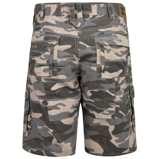 Kam Jeans 329 Short Charcoal Camo - Shorts - Pantaloncini Uomo Taglie Forti