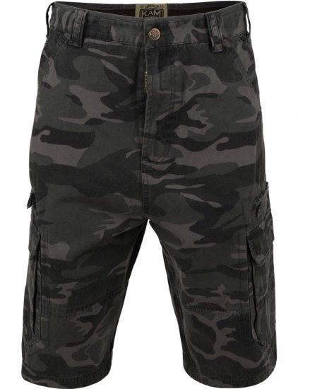 Kam Jeans 329 Short Khaki Camo - Shorts - Pantaloncini Uomo Taglie Forti