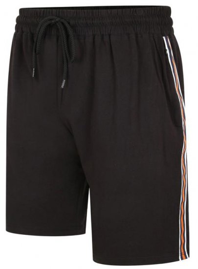 Kam Jeans 3300 Jog Shorts with Side Tape Black - Pantaloni & pantaloncini tuta - Pantaloni Tuta Uomo Taglie Forti