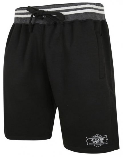 Kam Jeans 3301 Athletic Sports Jog Shorts Black - Pantaloni & pantaloncini tuta - Pantaloni Tuta Uomo Taglie Forti