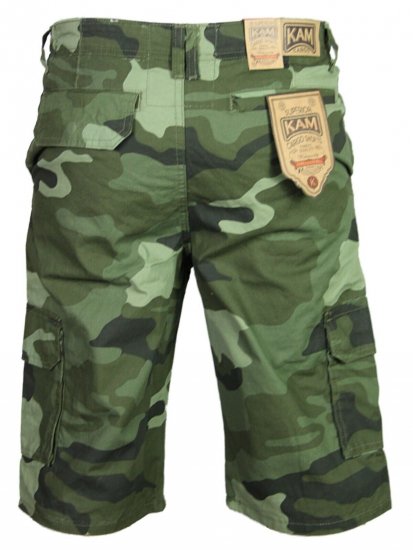 Kam Jeans 330 Cargoshorts Camo - Shorts - Pantaloncini Uomo Taglie Forti