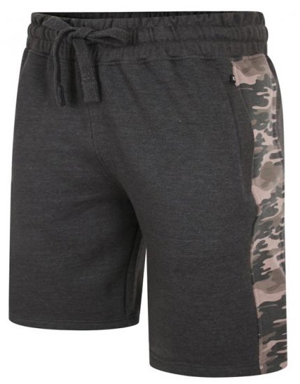 Kam Jeans 3303 Camo Panelled Jog Shorts Charcoal - Pantaloni & pantaloncini tuta - Pantaloni Tuta Uomo Taglie Forti