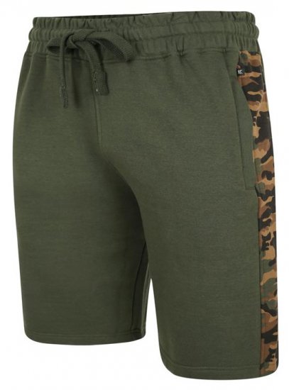 Kam Jeans 3303 Camo Panelled Jog Shorts Khaki - Pantaloni & pantaloncini tuta - Pantaloni Tuta Uomo Taglie Forti