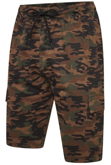 Kam Jeans 3306 Cargo Camo Lounge Shorts Khaki - Pantaloni & pantaloncini tuta - Pantaloni Tuta Uomo Taglie Forti
