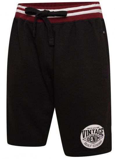 Kam Jeans 3309 Vintage Denim Jog Shorts Black - Pantaloni & pantaloncini tuta - Pantaloni Tuta Uomo Taglie Forti