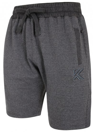 Kam Jeans 3310 Dobby Print Jog Shorts Charcoal - Pantaloni & pantaloncini tuta - Pantaloni Tuta Uomo Taglie Forti