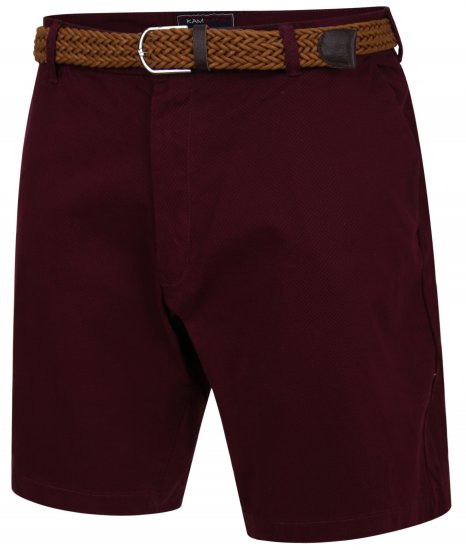 Kam Jeans 339 Dress Shorts Burgundy - Shorts - Pantaloncini Uomo Taglie Forti