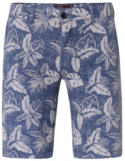 Kam Jeans 340 Dress Shorts Denim Blue - Shorts - Pantaloncini Uomo Taglie Forti