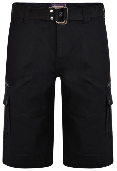 Kam Jeans 343 Cargoshorts Black - Shorts - Pantaloncini Uomo Taglie Forti