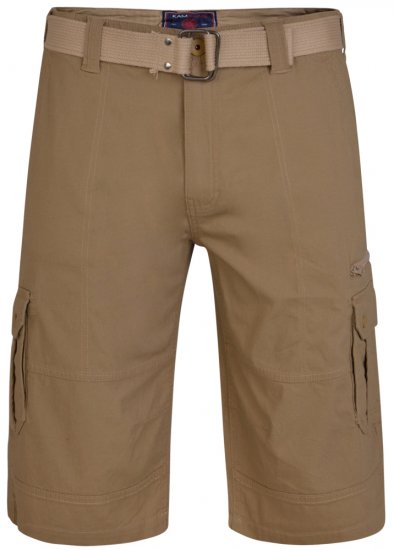 Kam Jeans 343 Cargoshorts Sand - Shorts - Pantaloncini Uomo Taglie Forti