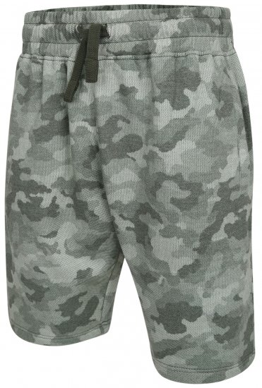 Kam Jeans 346 Camo Sweat Shorts Olive - Pantaloni & pantaloncini tuta - Pantaloni Tuta Uomo Taglie Forti