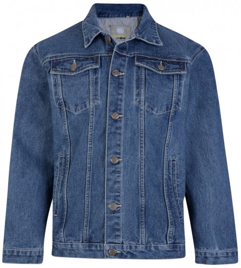 Kam Jeans Western Denim Jacket Blue - Giubbotti - Giubbotti Uomo Taglie Forti