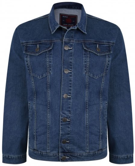 Kam Jeans 405 Western Denim Jacket Stonewash - Giubbotti - Giubbotti Uomo Taglie Forti