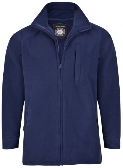 Kam Jeans 437 Fleece Jacket Navy - Felpe & felpe con cappuccio - Felpe & Felpe con Cappuccio Uomo Taglie Forti