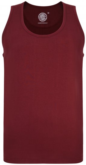Kam Jeans 500 Tank Top Burgundy - Magliette - Magliette Uomo Taglie Forti