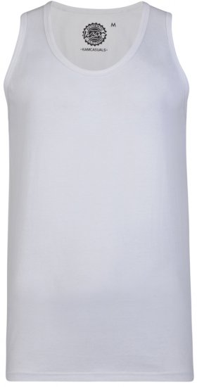 Kam Jeans 500 Tank Top White - Magliette - Magliette Uomo Taglie Forti