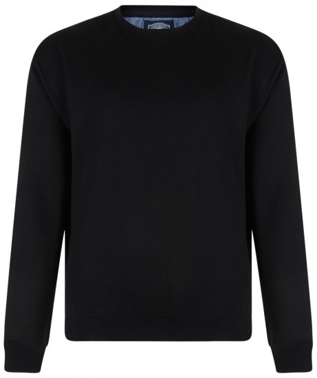 Kam Jeans Sweatshirt Black TALL SIZES - ABBIGLIAMENTO UOMO MT-6XLT - Taglie Tall Uomo