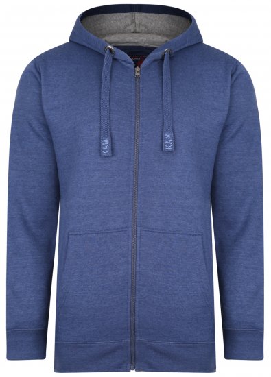 Kam Jeans Hoodie Royal Blue - Felpe & felpe con cappuccio - Felpe & Felpe con Cappuccio Uomo Taglie Forti
