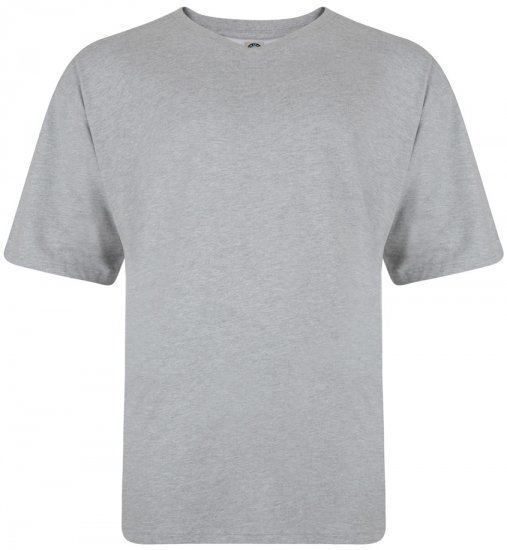 Kam Jeans V-neck T-shirt Grey - Magliette - Magliette Uomo Taglie Forti