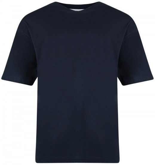 Kam Jeans V-neck T-shirt Navy - Magliette - Magliette Uomo Taglie Forti