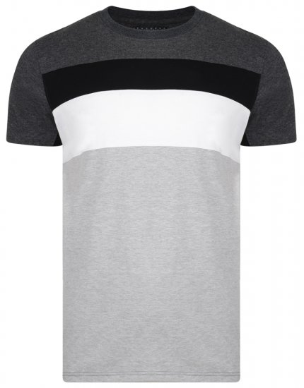 Kam Jeans 5231 Cut and Sew T-shirt Grey - Magliette - Magliette Uomo Taglie Forti