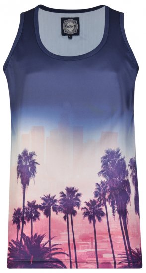Kam Jeans 5250 Tank Top Navy - Magliette - Magliette Uomo Taglie Forti