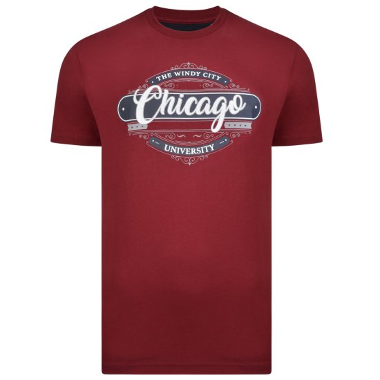 Kam Jeans 5253 T-shirt Burgundy - Magliette - Magliette Uomo Taglie Forti