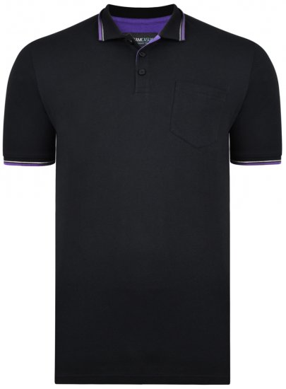 Kam Jeans 5277 Polo Black - Polo - Polo Uomo Taglie Forti