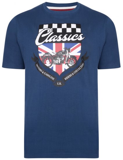 Kam Jeans 5280 T-shirt Navy - Magliette - Magliette Uomo Taglie Forti