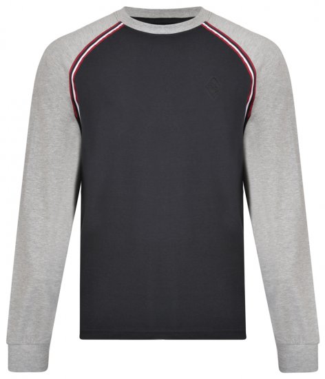 Kam Jeans 5288 Long Sleeve T-shirt Black - Magliette - Magliette Uomo Taglie Forti