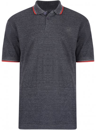 Kam Jeans 5289 Polo Charcoal - Polo - Polo Uomo Taglie Forti