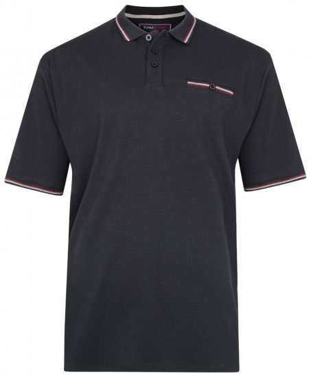 Kam Jeans 5291 Polo Black - Polo - Polo Uomo Taglie Forti