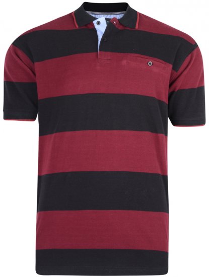 Kam Jeans 5292 Polo Burgundy - Polo - Polo Uomo Taglie Forti