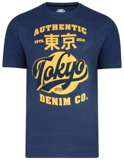 Kam Jeans 5296 T-shirt Navy - Magliette - Magliette Uomo Taglie Forti