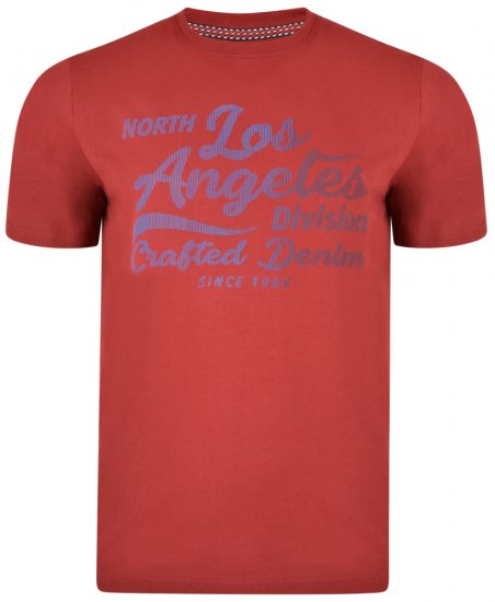 Kam Jeans 5302 T-shirt Burgundy - Magliette - Magliette Uomo Taglie Forti