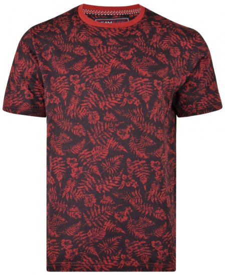Kam Jeans 5305 T-shirt Burgundy - Magliette - Magliette Uomo Taglie Forti