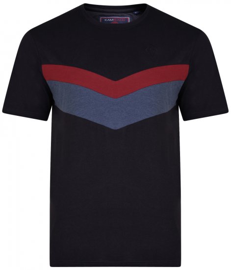 Kam Jeans 5306 T-shirt Black - Magliette - Magliette Uomo Taglie Forti