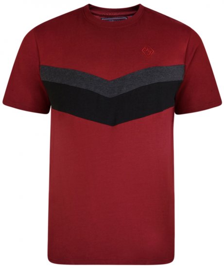Kam Jeans 5306 T-shirt Burgundy - Magliette - Magliette Uomo Taglie Forti