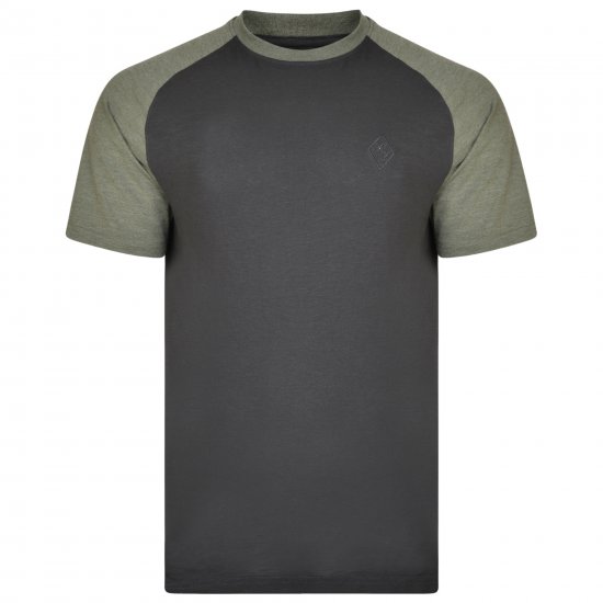 Kam Jeans 5314 Twin pack T-shirts Black/Navy - Magliette - Magliette Uomo Taglie Forti