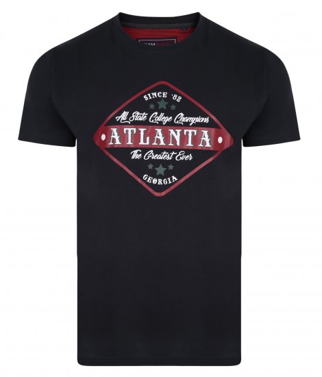 Kam Jeans 5333 Atlanta Tee Navy - Magliette - Magliette Uomo Taglie Forti