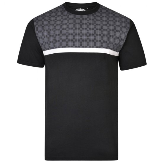 Kam Jeans 5347 Twin pack T-shirt Black/Denim - Magliette - Magliette Uomo Taglie Forti
