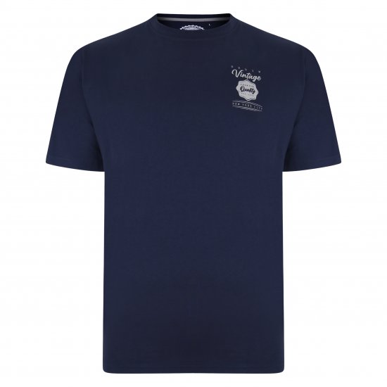 Kam Jeans 5348 T-shirt Vintage/Denim Twin Pack - Magliette - Magliette Uomo Taglie Forti