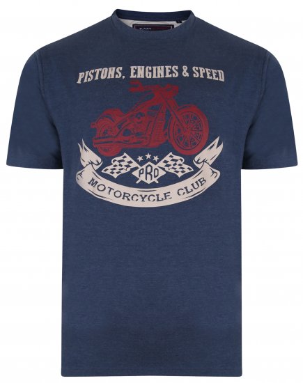 Kam Jeans 5351 Piston Motors Club T-shirt Insignia - Magliette - Magliette Uomo Taglie Forti