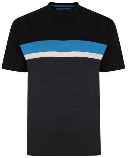 Kam Jeans 5356 Cut&Saw T-shirt Black - Magliette - Magliette Uomo Taglie Forti