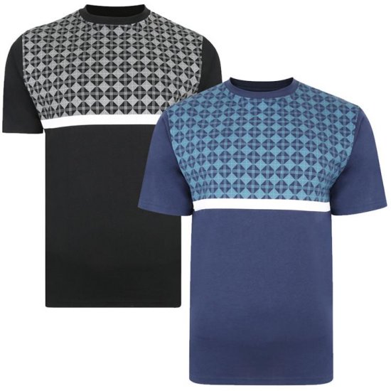 Kam Jeans 5366 Twin Pack Crew Neck T-Shirts - Magliette - Magliette Uomo Taglie Forti