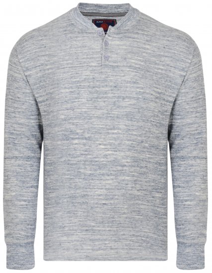 Kam Jeans 5424 Button collar Sweatshirt - Felpe & felpe con cappuccio - Felpe & Felpe con Cappuccio Uomo Taglie Forti