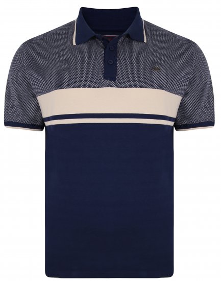 Kam Jeans 5438 Textured Weave Polo - Polo - Polo Uomo Taglie Forti