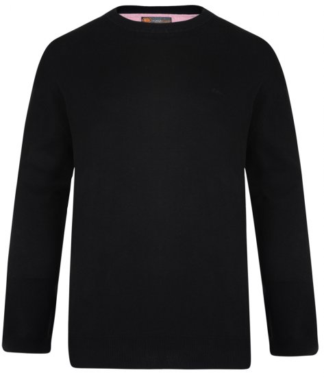 Kam Jeans Knitted Sweater Black - Felpe & felpe con cappuccio - Felpe & Felpe con Cappuccio Uomo Taglie Forti