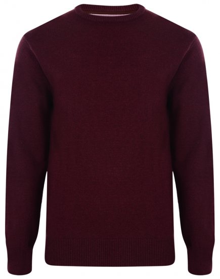 Kam Jeans Knitted Sweater Burgundy - Felpe & felpe con cappuccio - Felpe & Felpe con Cappuccio Uomo Taglie Forti