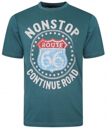 Kam Jeans 5708 Route 66 T-Shirt Pacific - Magliette - Magliette Uomo Taglie Forti
